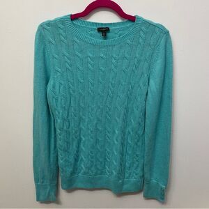 Talbots Lambswool SOFT CABLE KNIT CREWNECK SWEATER women’s